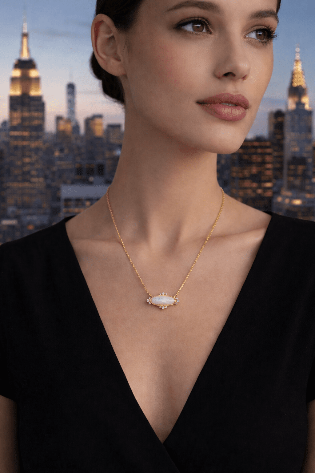Amazonian Allure Mother of Pearl Pendant Necklace