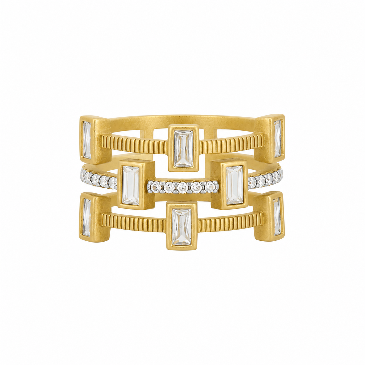 Cobblestone 3-Stack Illusion Ring