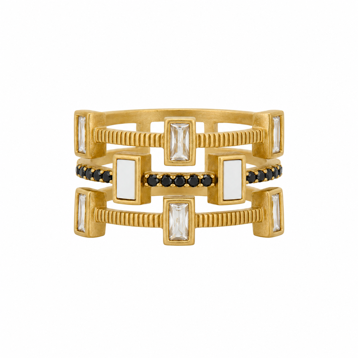 Cobblestone 3-Stack Illusion Ring