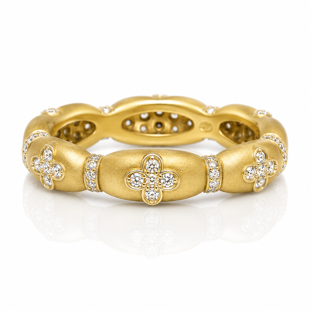 Marquise Clover Eternity Band Ring