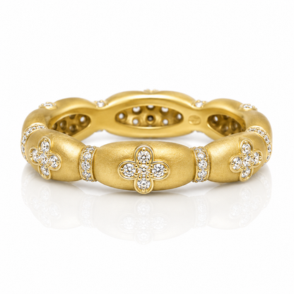 Marquise Clover Eternity Band Ring