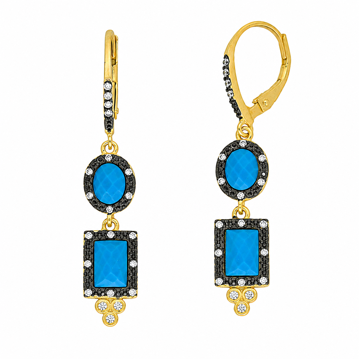 Imperial Mixed Shape Drop Earrings