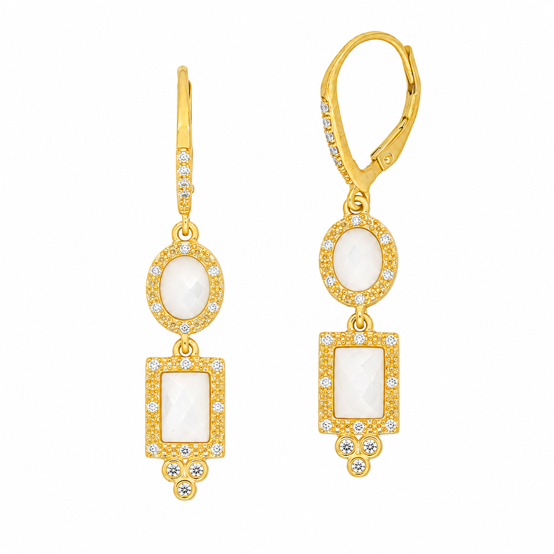 Imperial Mixed Shape Drop Earrings