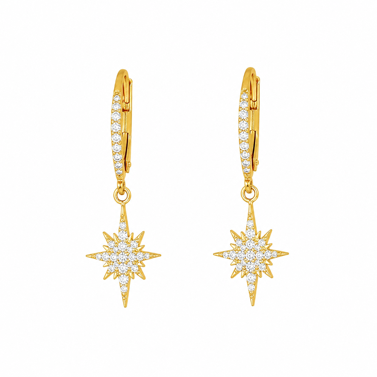 Celestial Drop Leverback Earrings