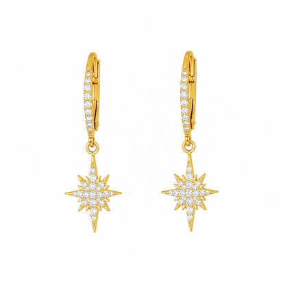 Celestial Drop Leverback Earrings