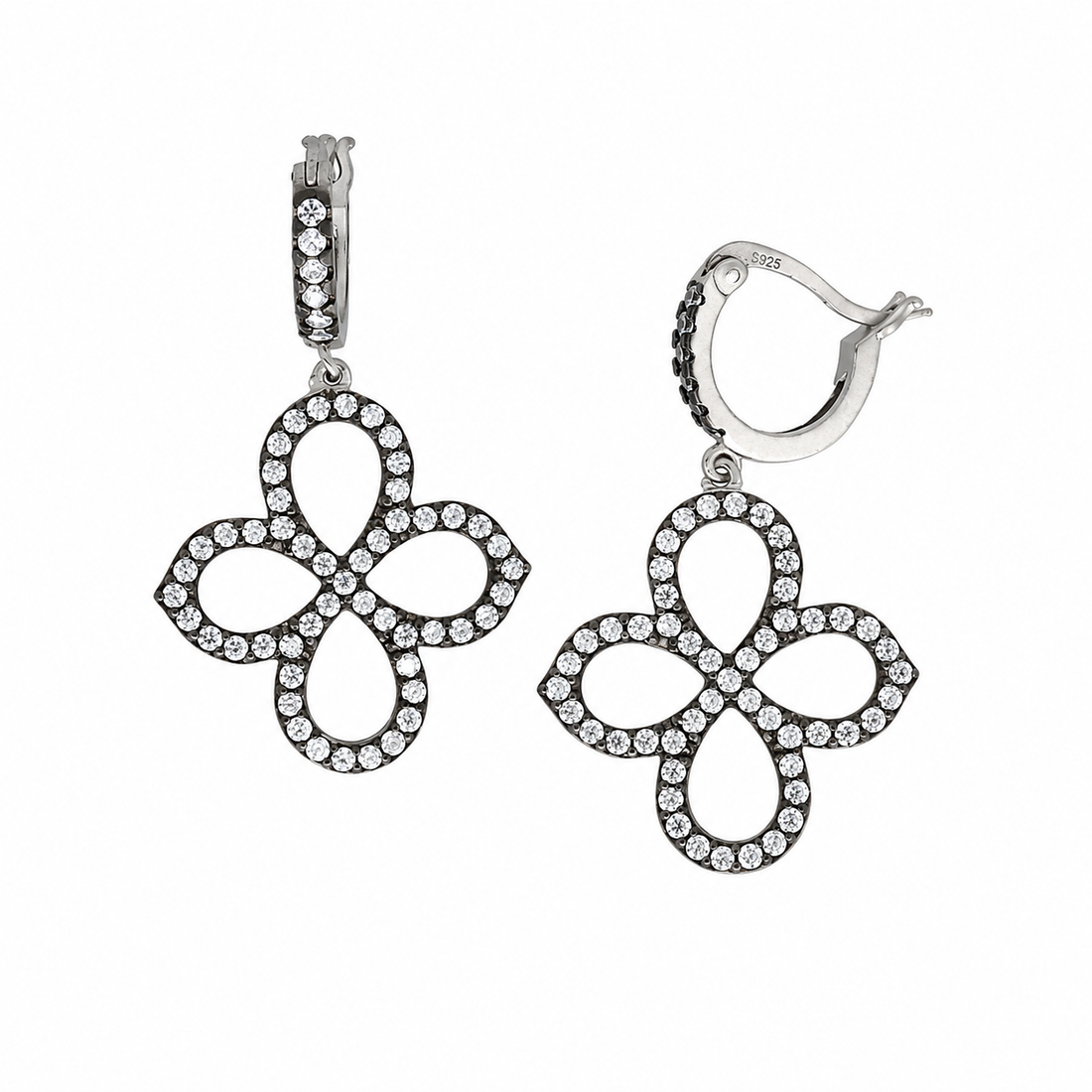 Signature Pointed Clover Drop Earrings