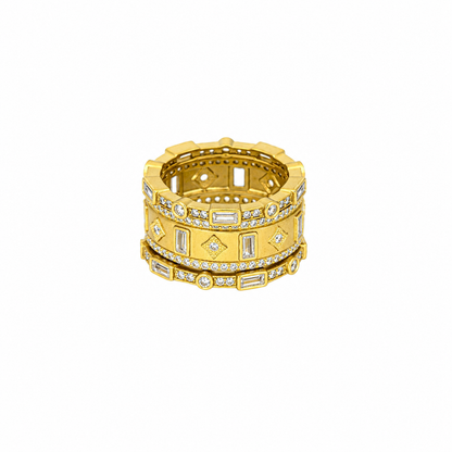 Celestial Morning Window 3-Stack Ring