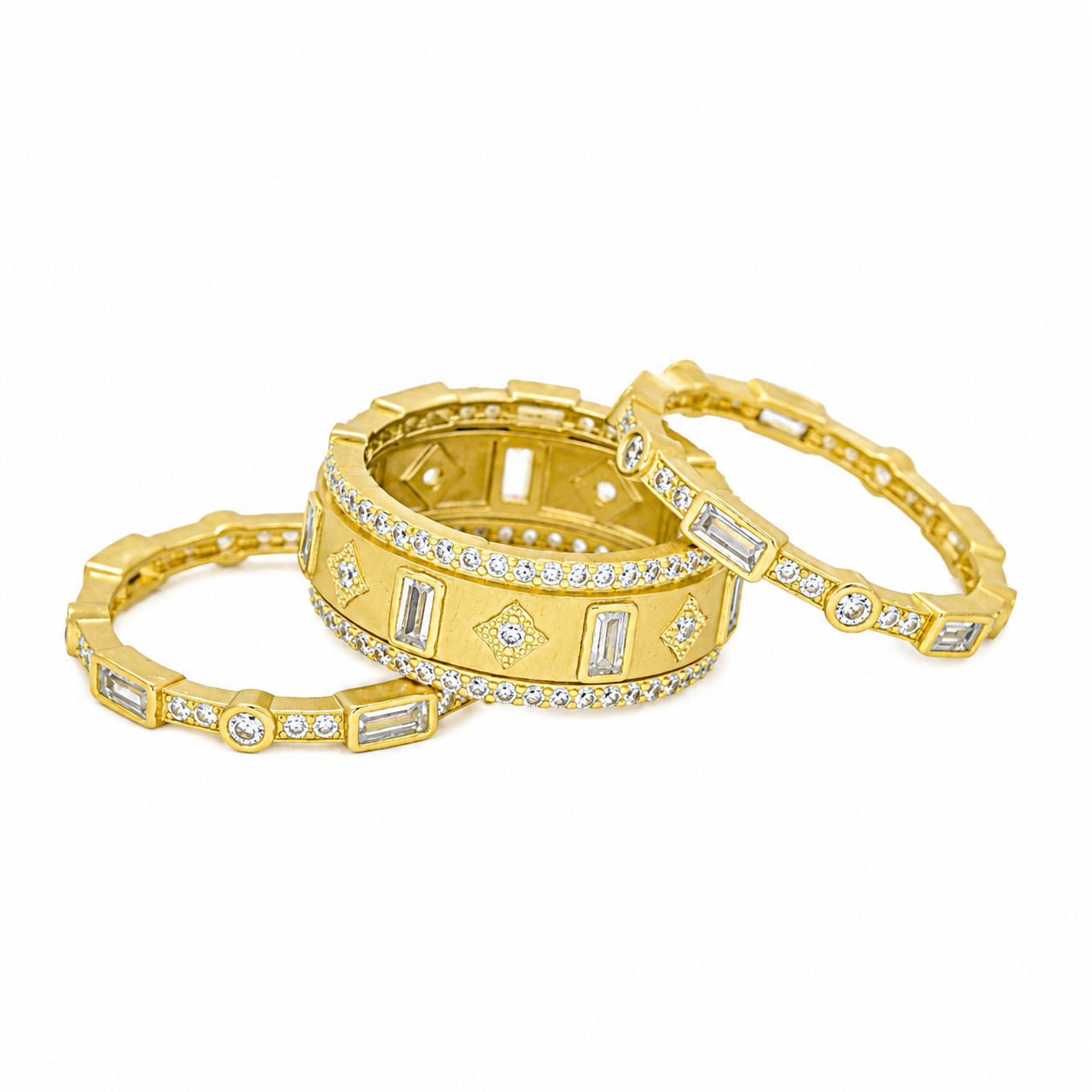 Celestial Morning Window 3-Stack Ring