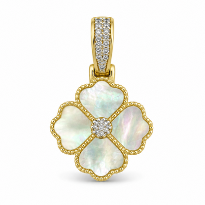 Mother of Pearl Lucky Clover Charm