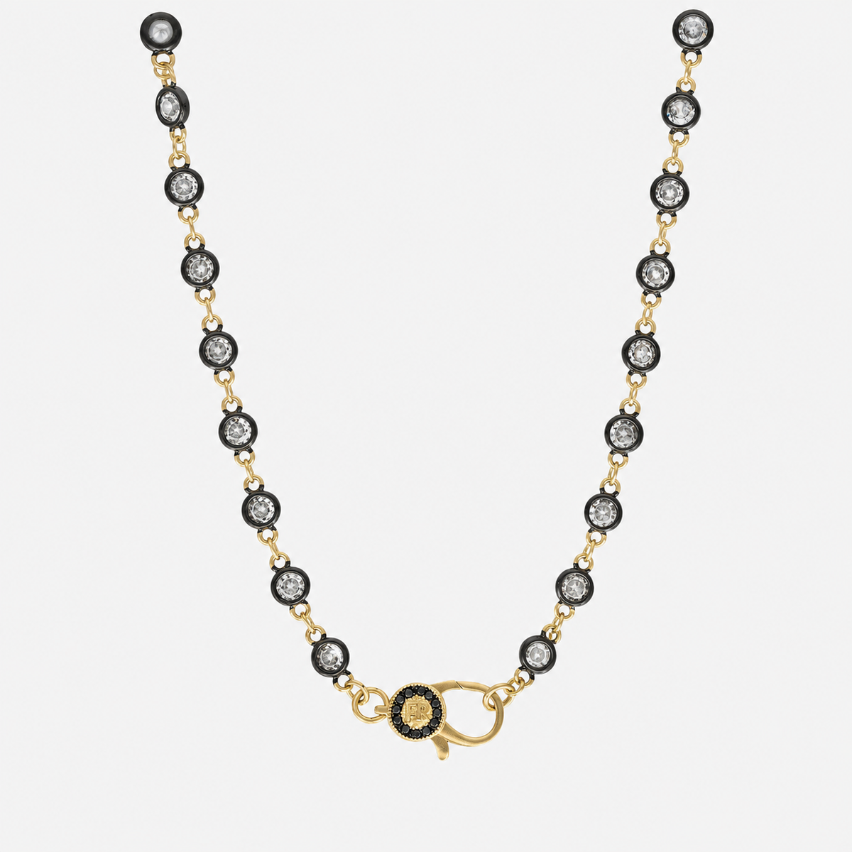 18" Clear CZ Bezel Charm Bar Chain