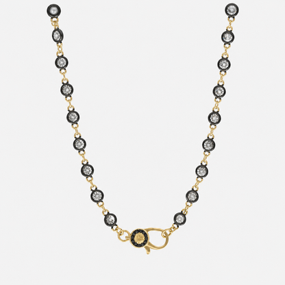 18" Clear CZ Bezel Charm Bar Chain