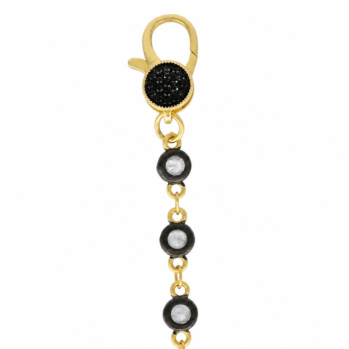 18" Clear CZ Bezel Charm Bar Chain