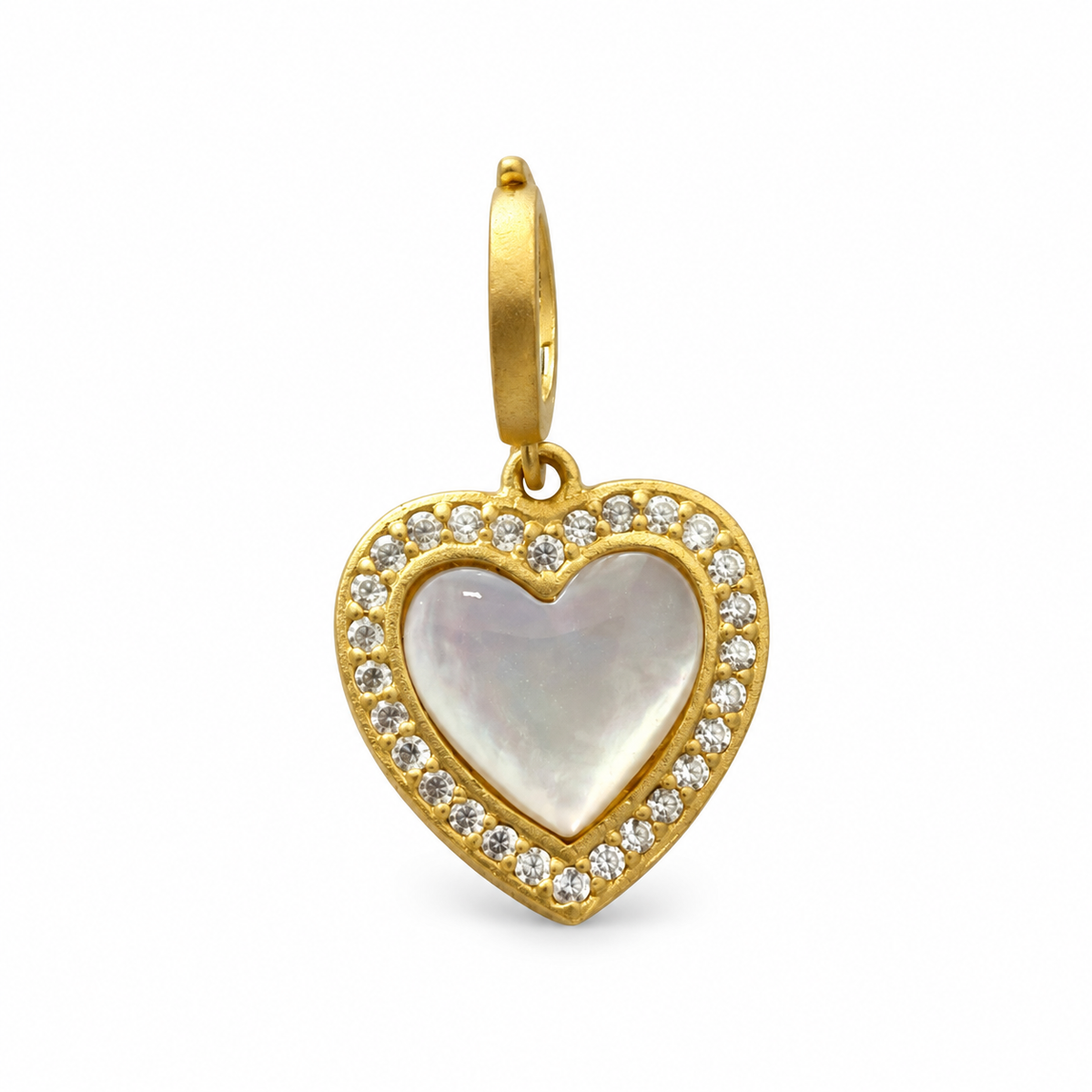 Mother of Pearl Love Heart Charm