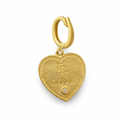 Mother of Pearl Love Heart Charm