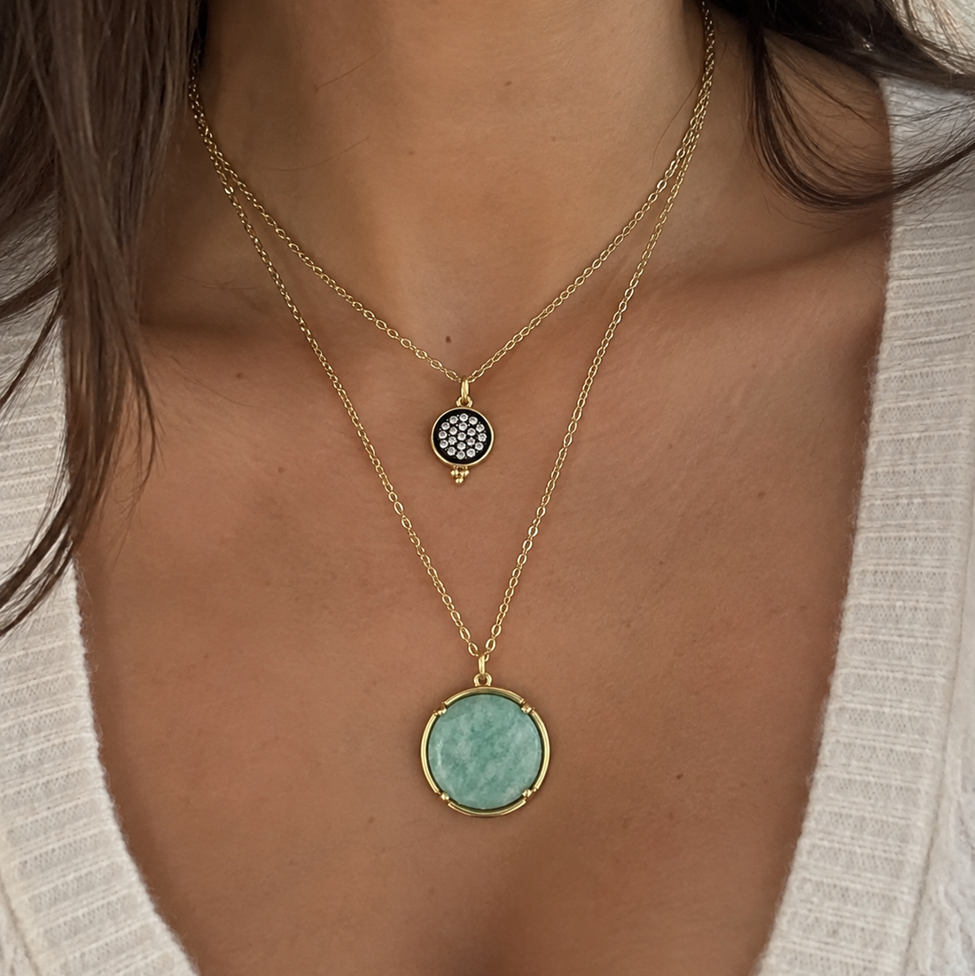 Amazonite Double Drop Necklace