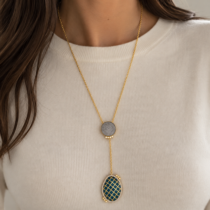 Baroque Blues Y-Neck Necklace