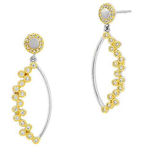 Midnight Oval Hoop Earring
