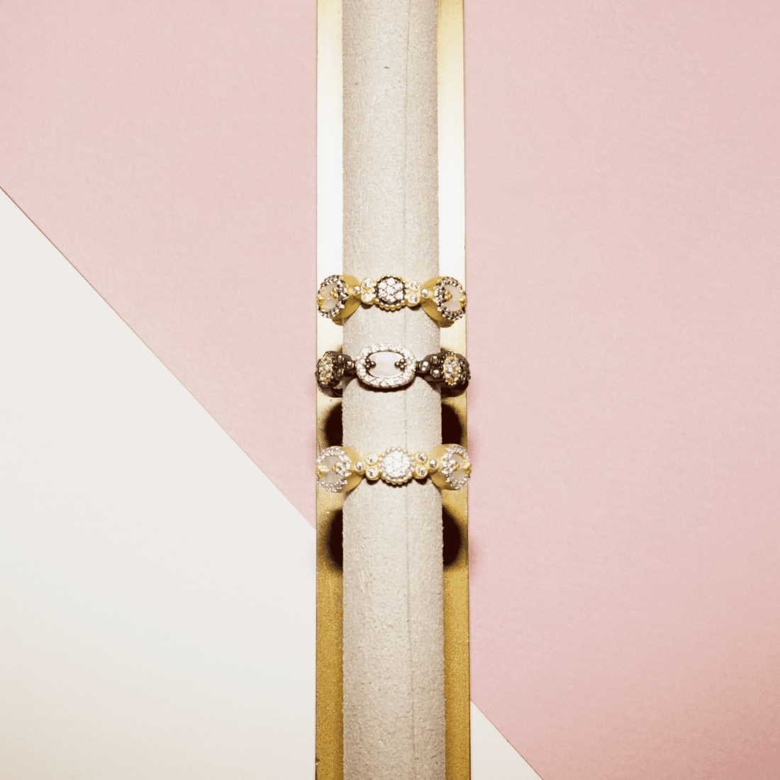 Imperial Mother of Pearl and Pavé Ring - FREIDA ROTHMAN