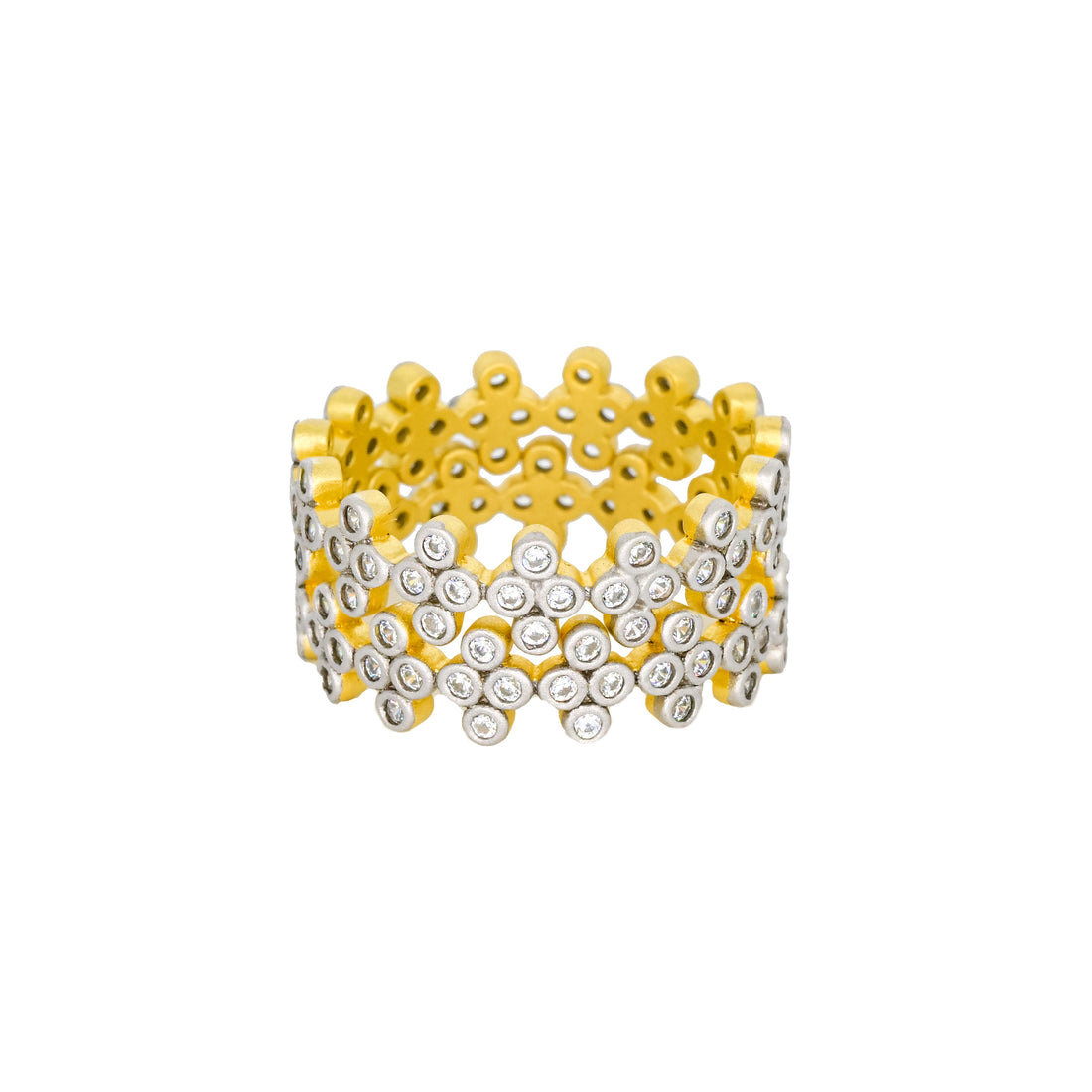 Clover Open Texture Ring