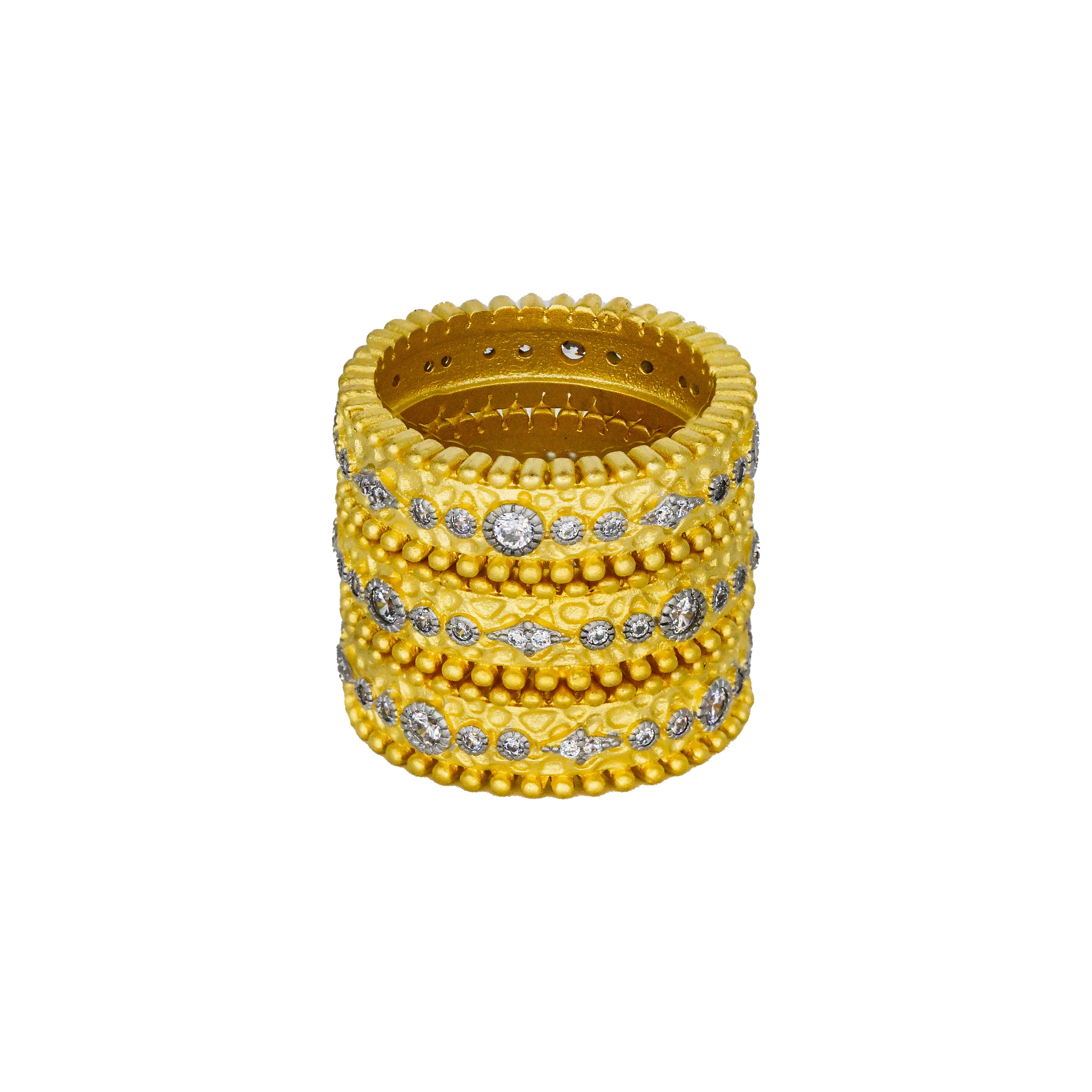 Bezel 3-Stack Ring