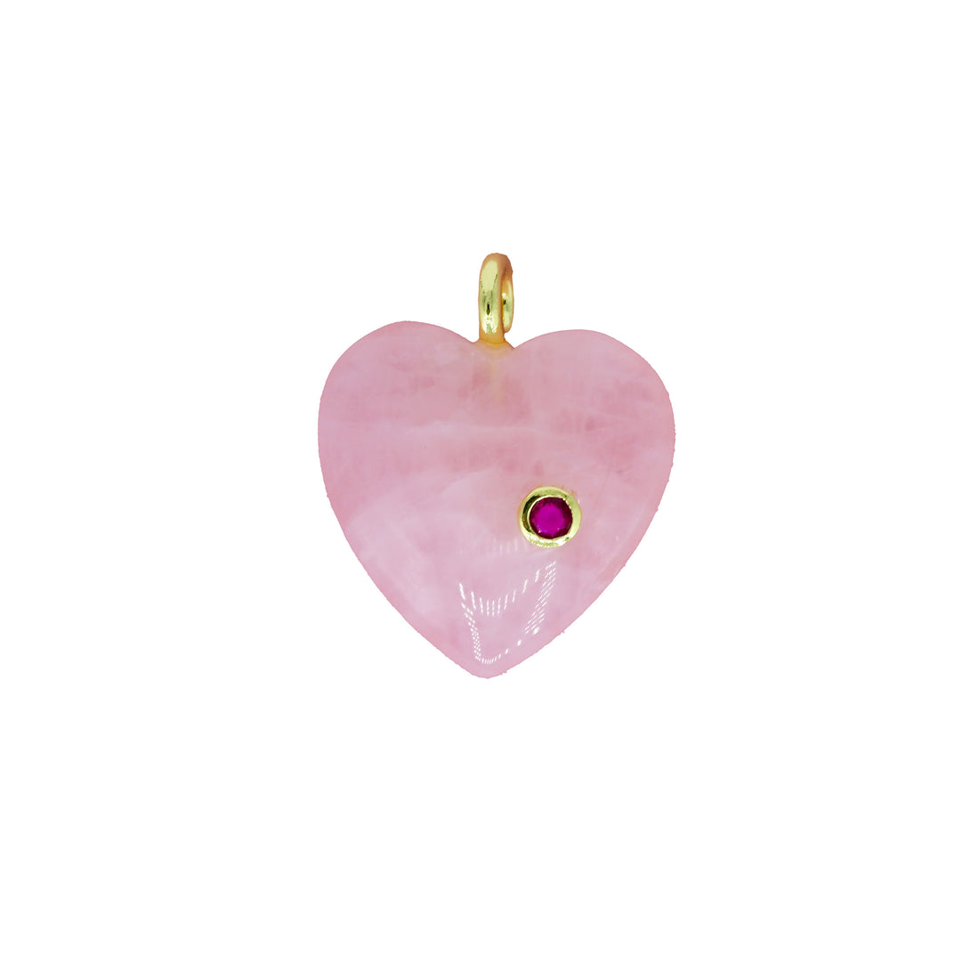 The Bezel Heart Charm