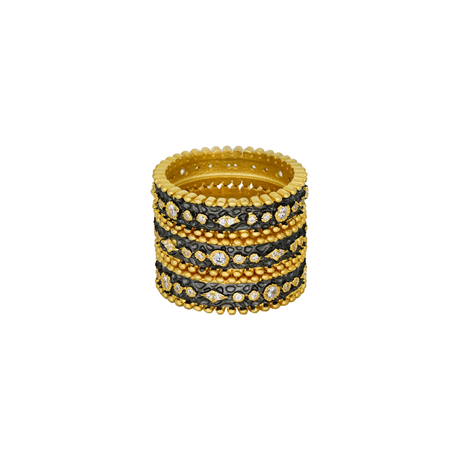 Bezel 3-Stack Ring