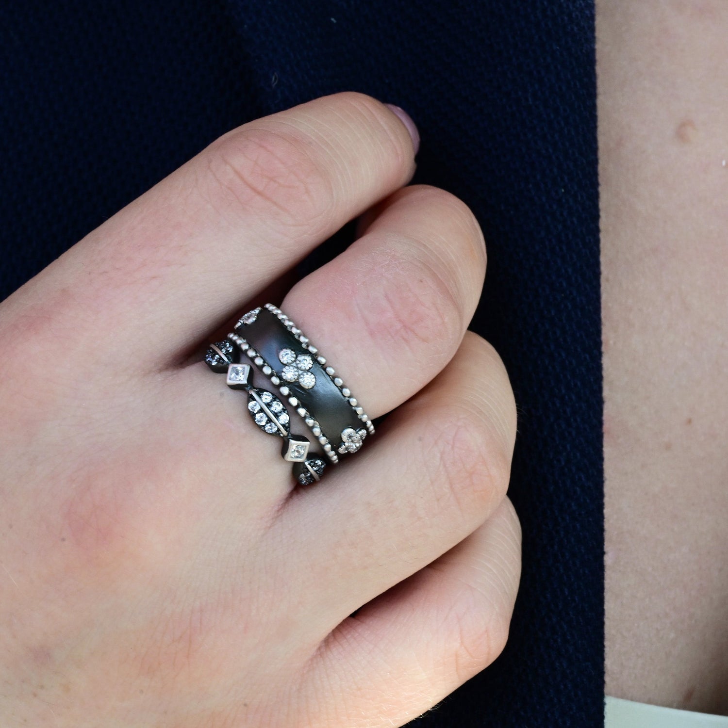 Two-Tone Mixed Shape Ring