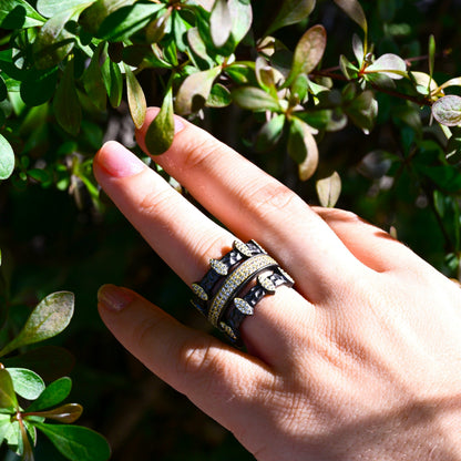 Petals in Bloom Textured 3-Stack Ring