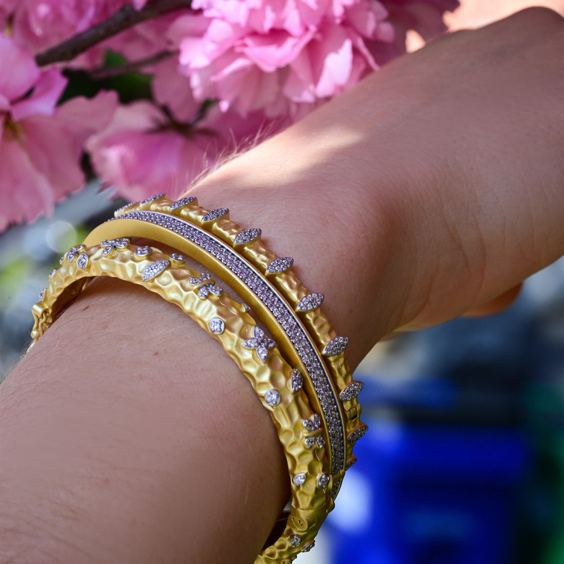 Petals in Bloom 2-Stack Bracelets