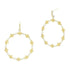14KGoldandPlatinumonSterlingSilver Armor of Hope Embellished Clover Open Hoop Earrings FREIDA ROTHMAN EARRING