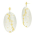Platinumand14KGoldonSterlingSilver Armor of Hope Large Oval Earrings FR Vault EARRING