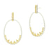 Platinumand14KGoldonSterlingSilver Armor of Hope Open Oval Hoop Earrings FREIDA ROTHMAN EARRING