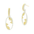 Platinumand14KGoldonSterlingSilver Armor of Hope Small Open Oval Hoop Earrings FR Vault EARRING