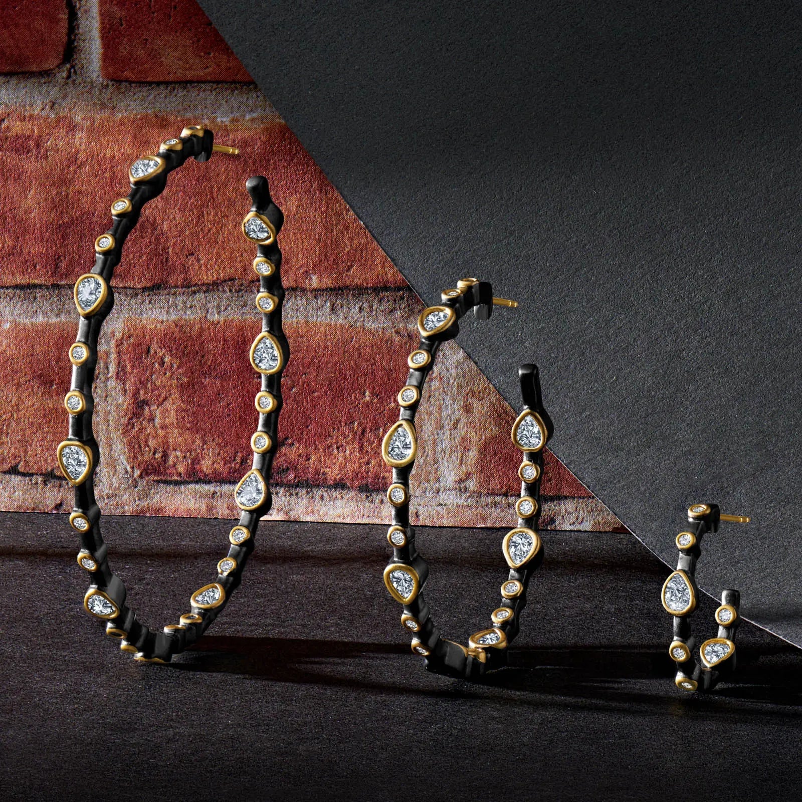Freida Rothman Starry Night Hoop Earrings main image 0