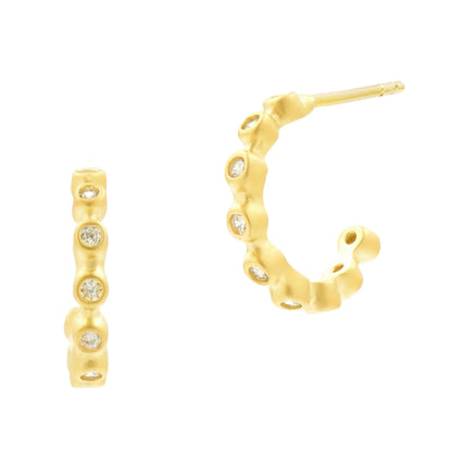 Gold Bezel Ear Huggie FREIDA ROTHMAN EARRING