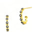 GoldBlack Bezel Ear Huggie FREIDA ROTHMAN EARRING