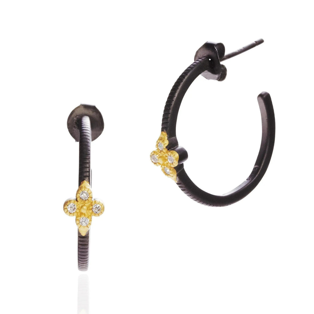 Clover Huggie Hoop Earrings - FREIDA ROTHMAN