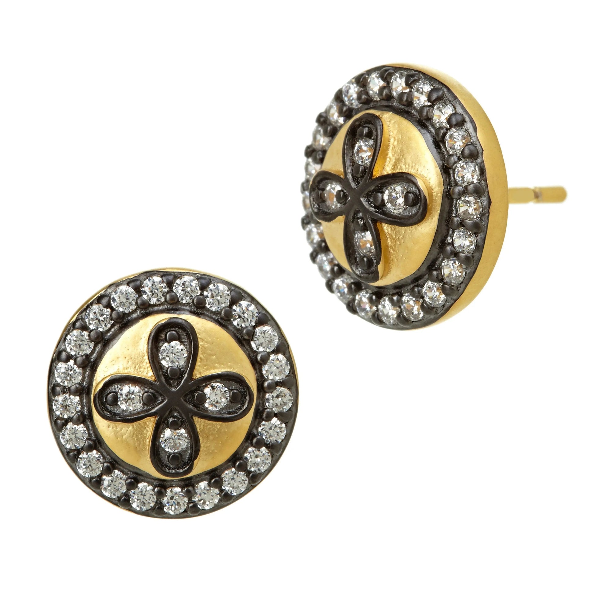 BlackGold Clover Stud Earrings Signature EARRING