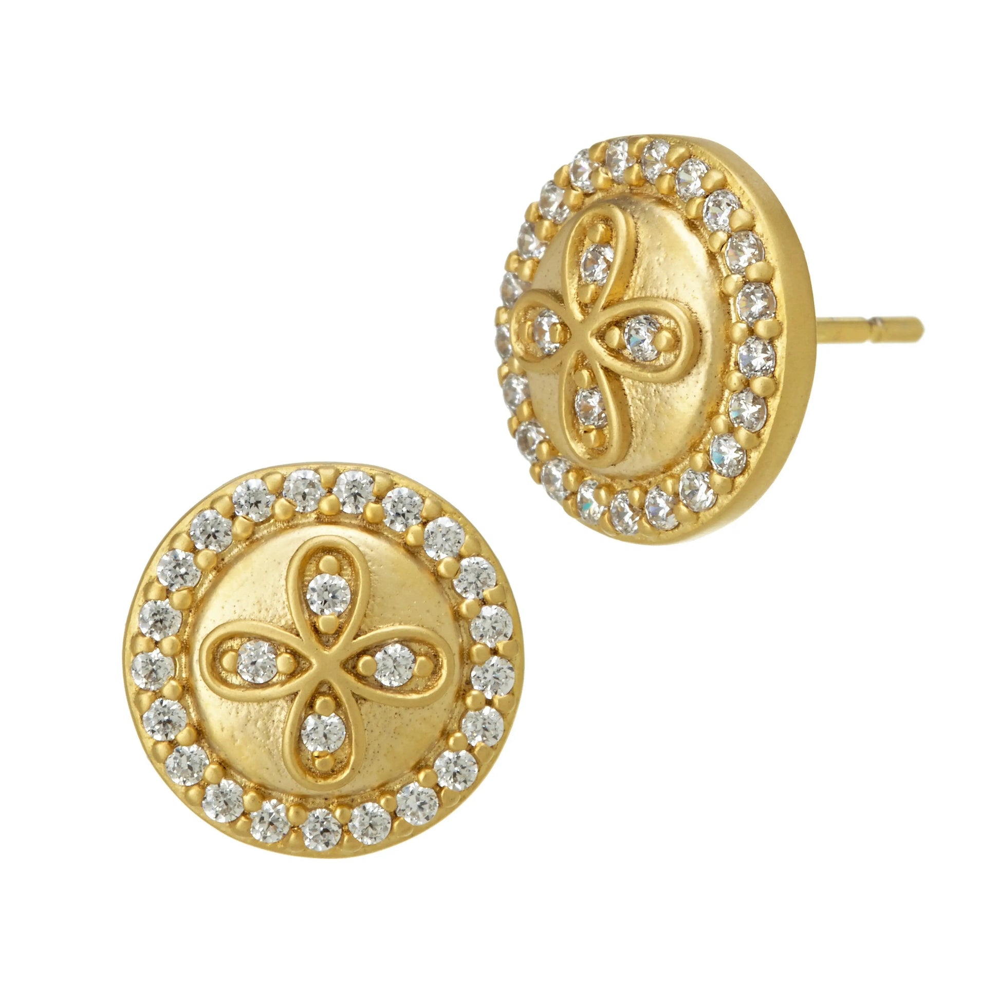 Gold Clover Stud Earrings Signature EARRING