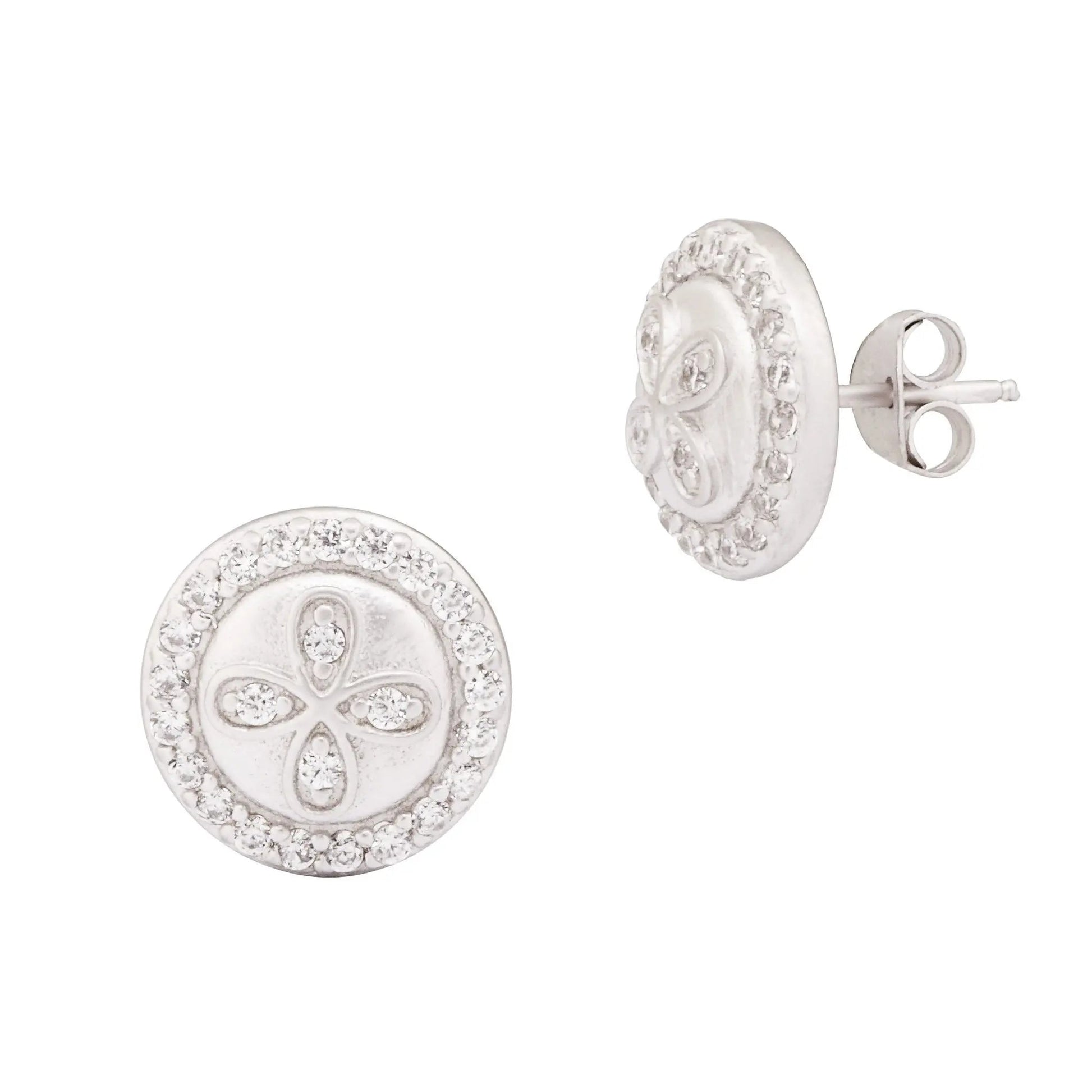 Silver Clover Stud Earrings Signature EARRING