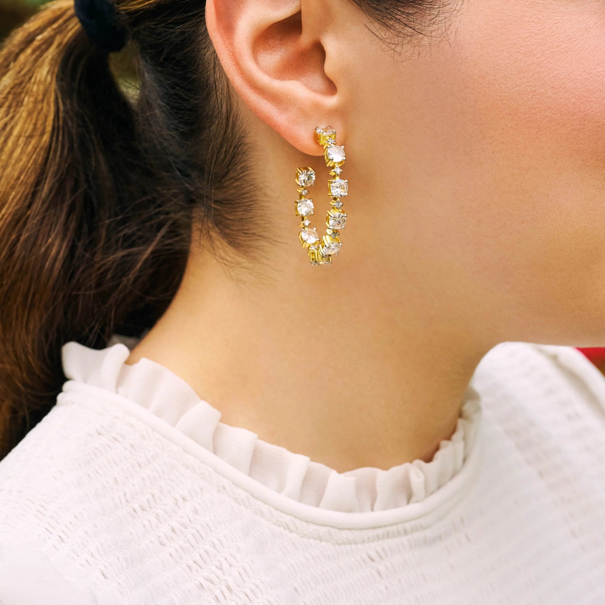  Coastal Stone Hoop Earrings Brooklyn Coast EARRING