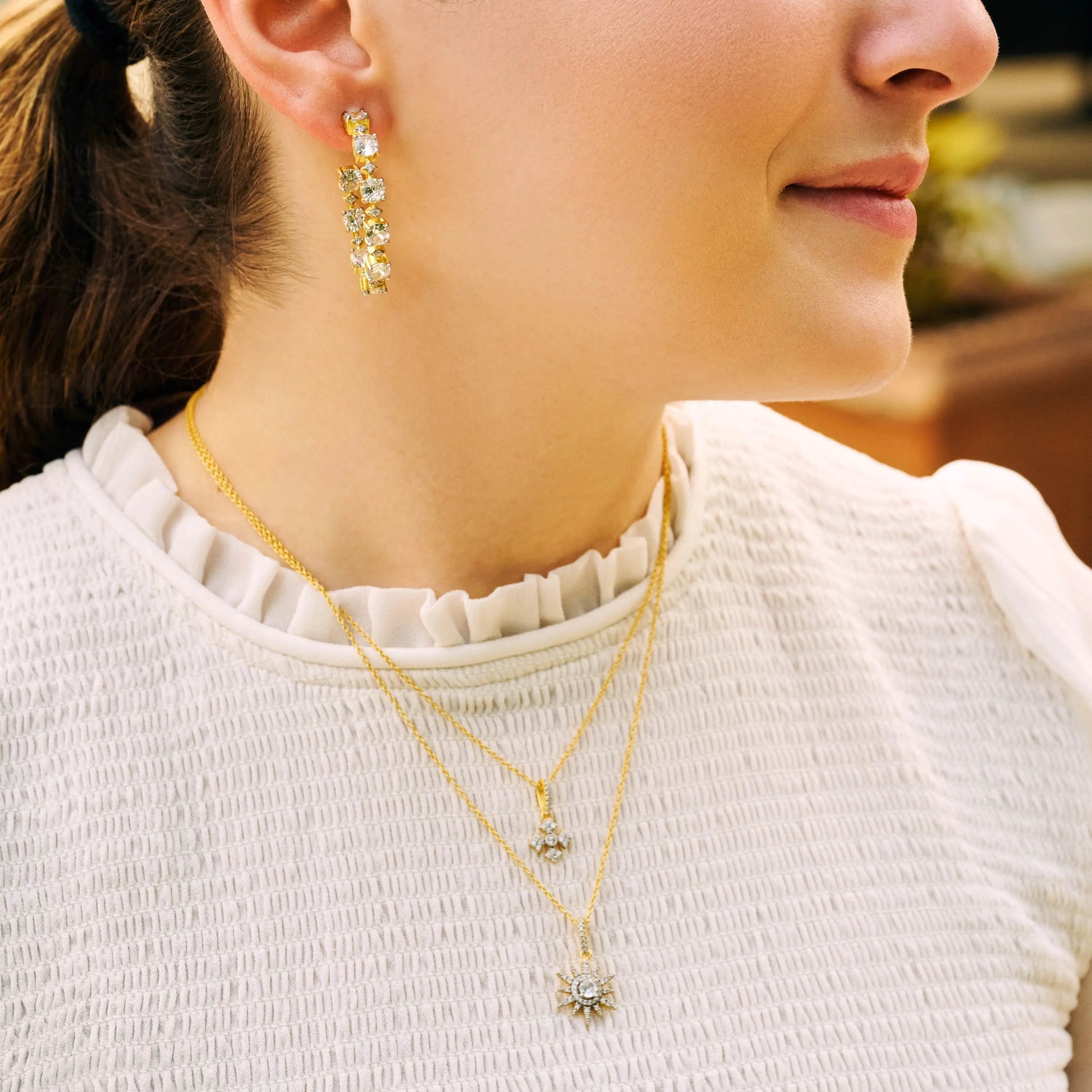  Coastal Stone Hoop Earrings Brooklyn Coast EARRING