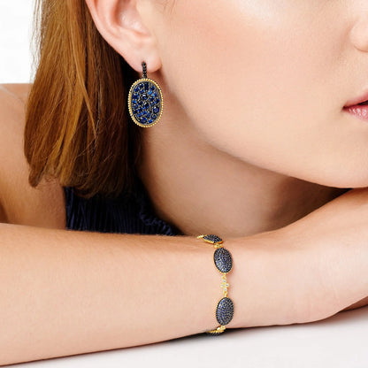  FREIDA ROTHMAN Midnight Blue Oval Statement Earring Midnight EARRING