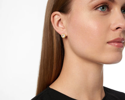 Fleur Bloom Circular Stud Earrings - FREIDA ROTHMAN