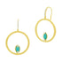 Fleur Bloom Empire Turquoise Open Hoop Earrings - FREIDA ROTHMAN