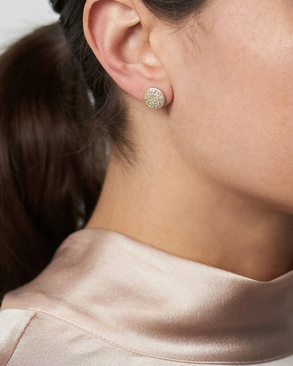  Fleur Bloom Pav Disc Stud Earring Fleur Bloom EARRING