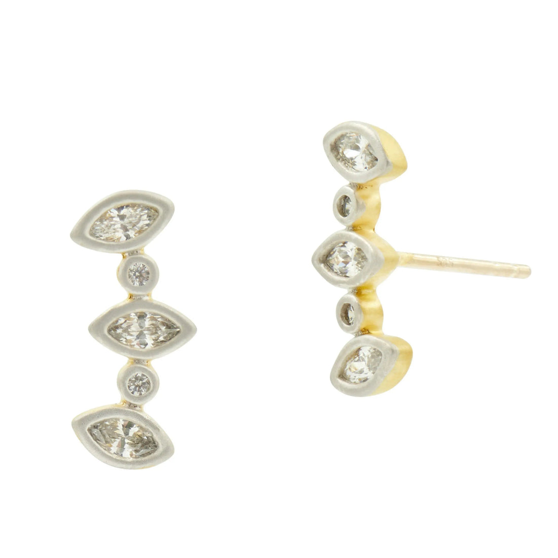 Fleur Bloom Petal Stud Earrings - FREIDA ROTHMAN