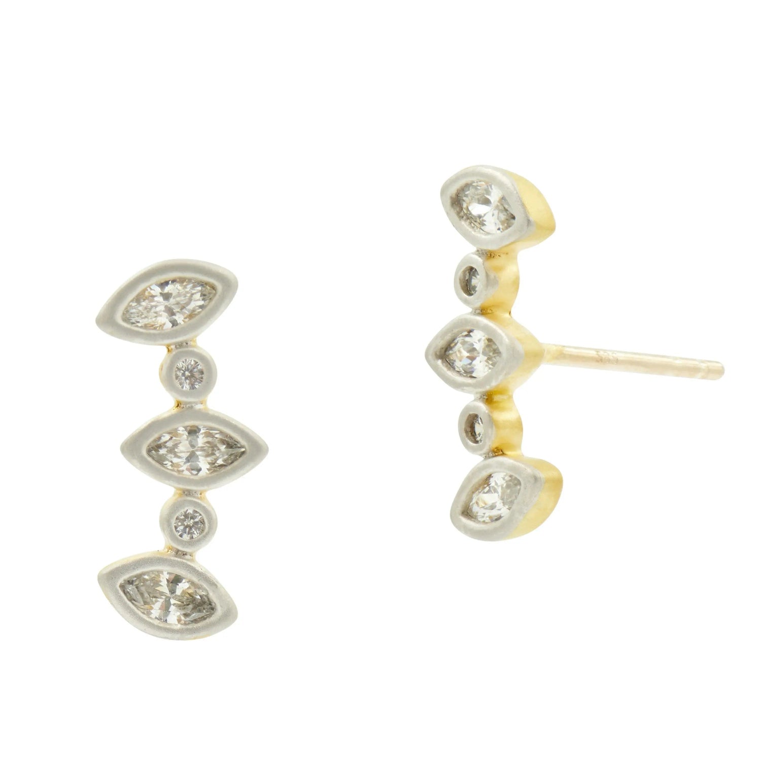 Fleur Bloom Petal Stud Earrings - FREIDA ROTHMAN