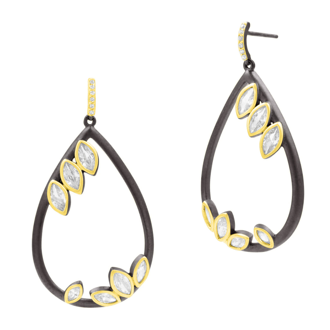 Petals in Bloom Teardrop Earrings - FREIDA ROTHMAN