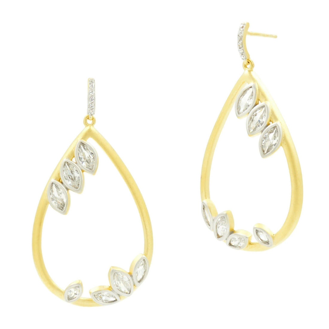 Fleur Bloom Teardrop Earrings - FREIDA ROTHMAN